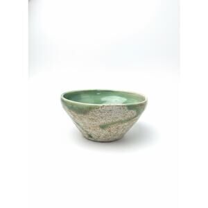 Unknown Brand Studio Pottery Serotonin Bowl Green Speckled Molecule Mark 6"